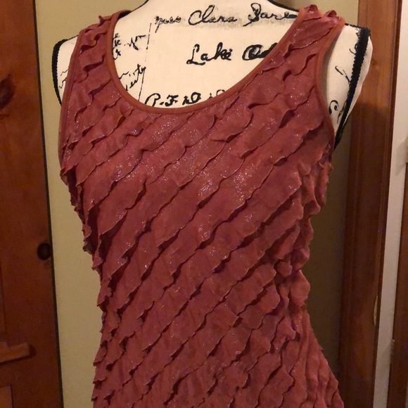 Shimmery sleeves scallop ruffle - Picture 5 of 5